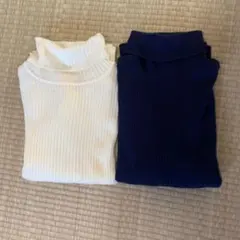 リブ編み長袖ニット2色セット