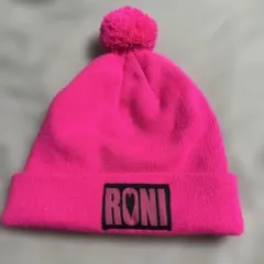 RONI ニット帽 ピンク ポンポン付き