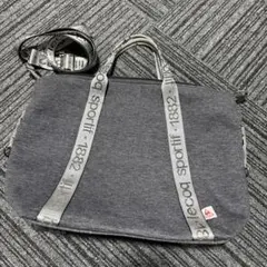 美品！ ルコック 2Wayバッグ 斜め掛トートバック ショルダーバックグレー系