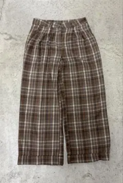 check pajama pants cityboy baggy y2k 極太