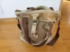 ティンバーランド　キャンバス　レザー　ショルダーバッグ