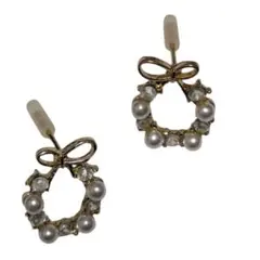 リース型ゴールドピアス