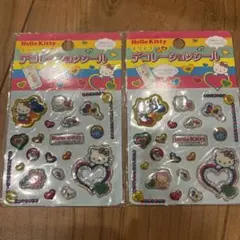 ハローキティ 平成シール　デコレーションシール　2枚セット　新品未開封　匿名配送
