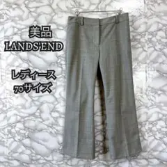 Lands' End レディース スラックス 70サイズ グレー ランズエンド