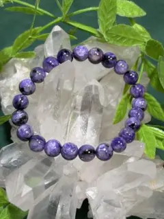 天然石　高品質　チャロアイト　ブレスレット