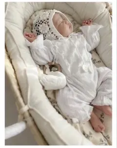 【monbebe】アイレットリボン グローリーロンパース