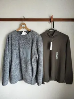 UNIQLO 【M】フリース プルオーバー ソフトニットフリース モックネックT