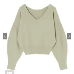 グレイル　Vネックニットトップス　rut308 グリーン　F