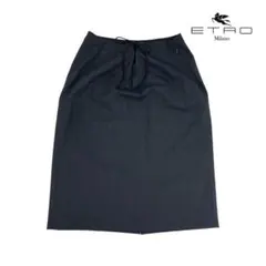 05T926☆ ETRO サマーウール ひざ丈 スカー 春夏 フォーマル M