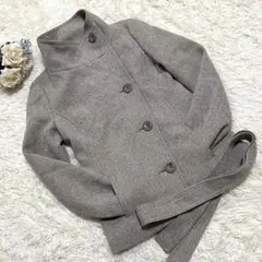 【INDIVI】インディヴィ 38 ジャケット スタンドカラー ツィード 日本製