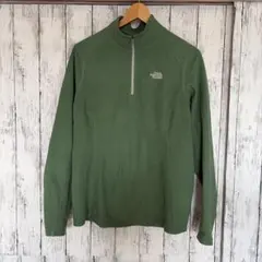 THE NORTH FACE グリーン ハーフジップ フリースジャケット