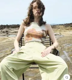 Flower Print Ribbed Tank Topのサムネイル