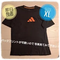 ⭐美品⭐adidas Tシャツ XL 黒 オレンジロゴ
