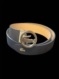 ラコステ ネイビー レザーベルト