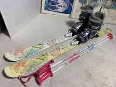 レディース　ロッカースキー板 145cm ノルディカブーツ23cmストック110