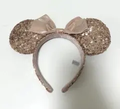 ミニー　カチューシャ　ピンクスパンコール