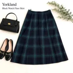 美品☆Yorkland ヨークランド タータン チェック フレアスカート 11のサムネイル