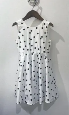 美品⭐︎110 5y MOTORETA スペイン 水玉ノースリーブワンピースのサムネイル