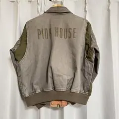 PINK HOUSE ミリタリージャケット オリーブ/グレー