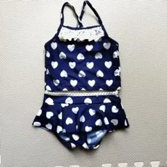 ネイビー×ハートのセパレート水着
