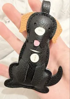 新品犬 ラブラドールバッグチャーム キーホルダー ブラック