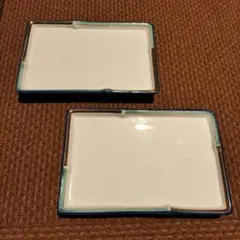 開運食器【青と金とエナメル薄グリーン✨縁取りの長方形皿2枚セット】