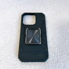 iPhone 15 Pro 用ケース リング スタンド機能 黒　ブラック