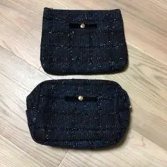 【新品未使用】メナード ツイードポーチ 2個セット