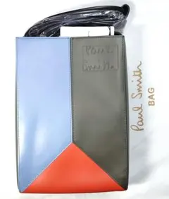 【新品・未使用】ポール・スミス ジオメトリックトライカラー ミニショルダーバッグ