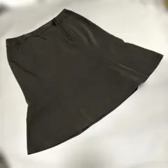 【極美品】上品シルエット✨ ブラック フレアスカート ひざ丈 フォーマル 通勤