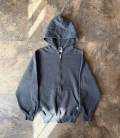 90s USA製 Russell Athletic ジップパーカー グレー S