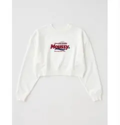 Moussy PRODUCT LOGOプルオーバー　オフホワイト