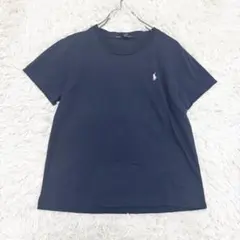 ラルフローレン ネイビー Tシャツ ネイビー 刺繍ロゴ ピンク Mのサムネイル