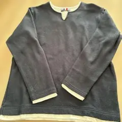 BEAMS HEART フェイクレイヤード長袖カットソー ネイビーのサムネイル