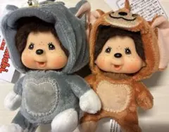 新品　トムとジェリー　モンチッチ　着ぐるみモンチッチ　コラボキーホルダー　セット