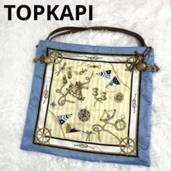 TOPKAPI トプカピ　サテン　スカーフ柄　トートバッグ　イカリ　旗のサムネイル