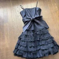 黒いフリルスリップドレス　2ウェイ　ワンピース　即購入OK