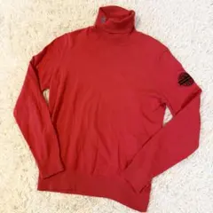 パーリーゲイツ　長袖　ニット　薄手　ゴルフ　レッド　サイズ0 S