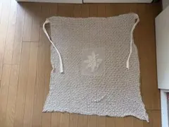 vintage レース編みエプロン アイボリー ハンドメイド