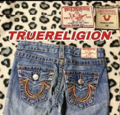 美品】TRUE RELIGION ブーツカットデニム フレアパンツ 32インチ