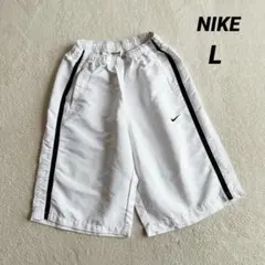 【ナイキ】ハーフパンツ (Ｌ) 白 ブラックライン スポーツ Y2K