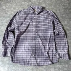 L.L.Bean チェックシャツ 100%コットン 紫 XL-TALLメンズ古着