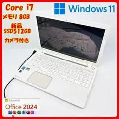 極速i7⭐️爆速SSD windows11 薄型ノートパソコン カメラ オフィス
