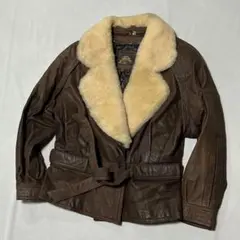 90s WILSON’S レザージャケット 短丈 ギャングコート ラグラン