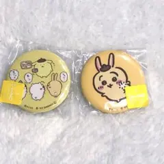 ちいかわ サンリオ コラボ　 缶バッジ うさぎ ポムポムプリン