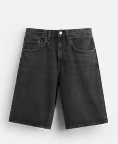ZARA デニムショートパンツ ブラック 34