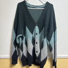 NIKO AND ... アーガイル柄カーディガン Lサイズ