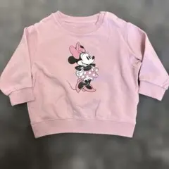 ミニーマウス プリント ピンク トレーナー80