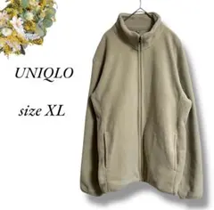 UNIQLO フリースジャケット XL ベージュ 羽織 温かい 男女兼用4373
