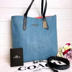 COACH バケット デニム ショルダーバッグ 2way - メルカリ